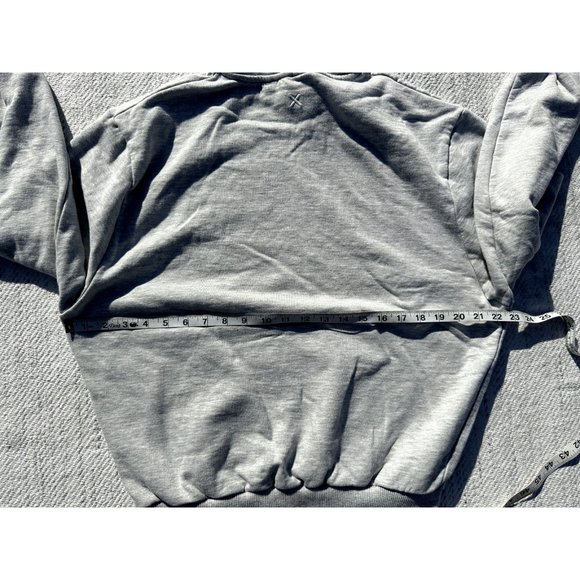 Collusion Mens Small Gray Sweater Hoodie Long Sleeve Drawstring Fleece - Picture 7 of 8